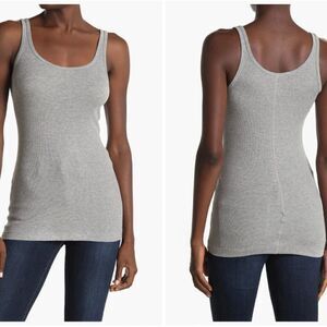 NEW Vince Sz S Favorite Tank Modal Jersey Fitted BalletCore Long Top Grey Gray